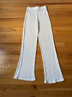 White Fox White Knit Semi Sheer Beach Cover Up Pants Size S